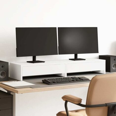 Soporte para monitor con cajones  100x27x15 cm madera de ingeniería