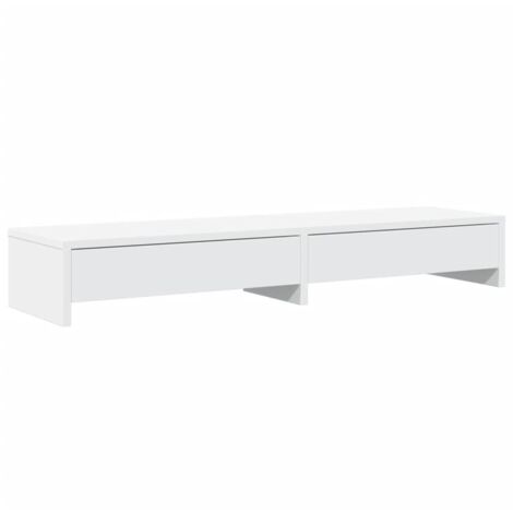Soporte para monitor con cajones blanco 100x27x15 cm madera de ingeniería vidaXL