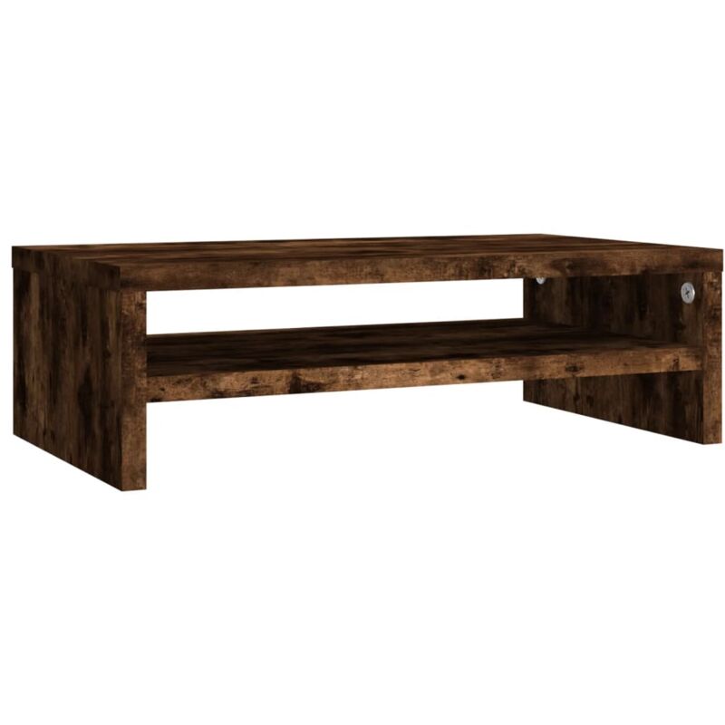 Soporte para monitor de roble ahumado 42 x 24 x 13 cm madera de ingeniería marrón 020029218