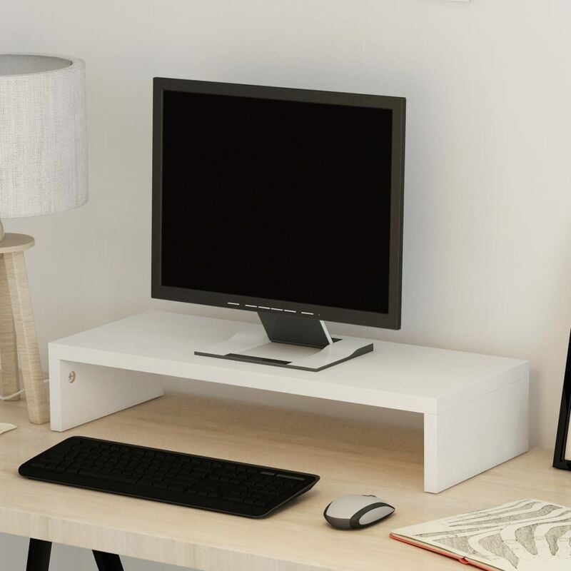 

Soporte para pantalla de aglomerado 60x23,5x12 cm blanco - Blanco