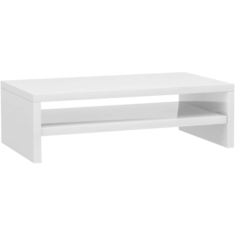 

vidaXL Soporte para Pantalla de Aglomerado 42x24x13cm Blanco Brillante - Blanco