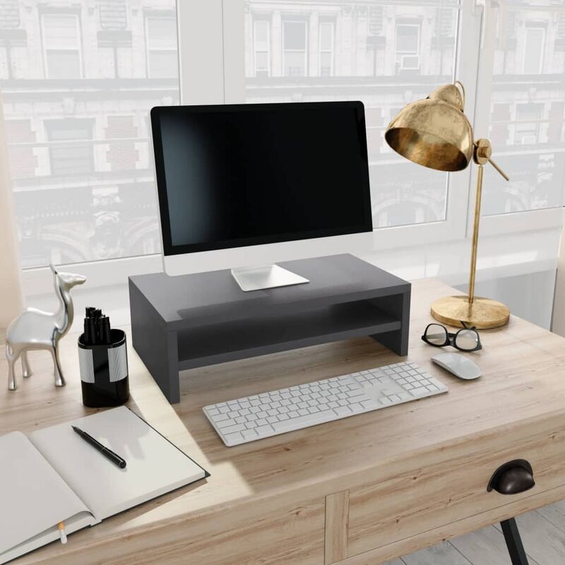 

Soporte para pantalla de aglomerado gris 42x24x13 cm - Gris