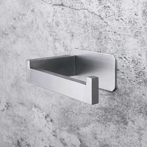 Soporte para papel higiénico de acero inoxidable con estante, soporte universal para rollos de repuesto, fácil de usar.