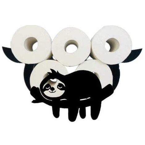 Soporte para papel higiénico de mascotas, soporte independiente para toallas de papel, negro, perezoso