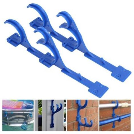 Soporte para piscina, gancho para colgar en el poste telescópico, gancho para secar accesorios de piscina, para poste telescópico de piscina