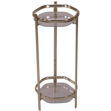 Soporte para plantas/balda de metal color latón 45 cm MED05116