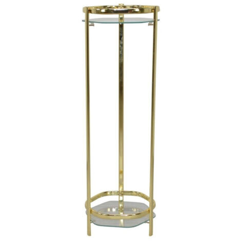 Soporte para plantas/balda de metal color latón 86 cm MED05114