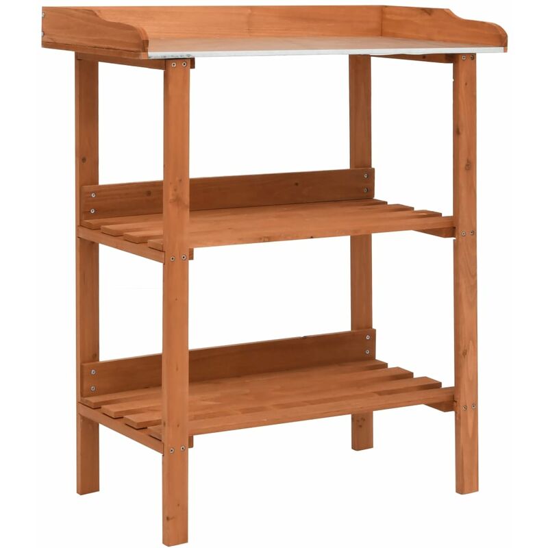 

Soporte para plantas de madera de abeto 76x37x89 cm - Marrón