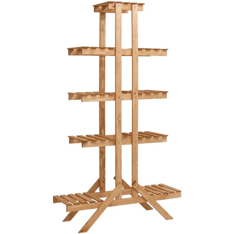 

Soporte para plantas de madera de abeto 83x25x142 cm - Marrón - Vidaxl