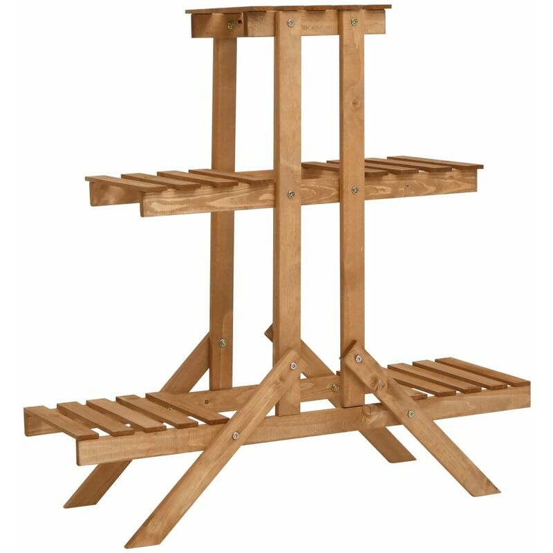 

Soporte para plantas de madera de abeto 83x25x83 cm