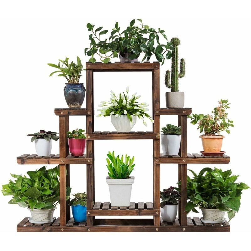 

Soporte para Plantas de Madera Eestantería para Flores Estante Escalera de Macetas para Jardín Balcón Interior Exterior (6 Niveles)