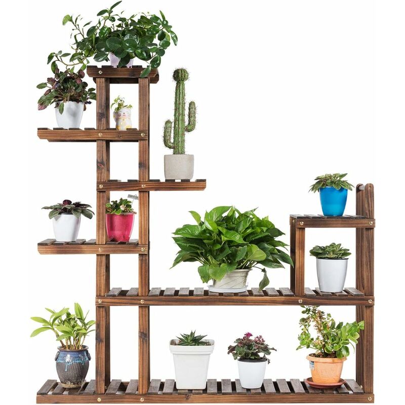 

Soporte para Plantas de Madera Eestantería para Flores Estante Escalera de Macetas para Jardín Balcón Interior Exterior (7 Niveles)