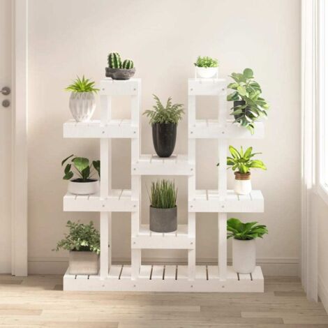 Soporte para plantas madera maciza pino  104,5x25x109,5cm
