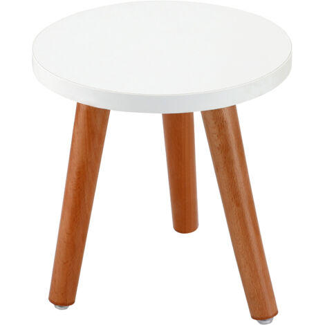 [Soporte para plantas] Soporte redondo de madera natural para suculentas y macetas en el balcón, 20 x 22 cm