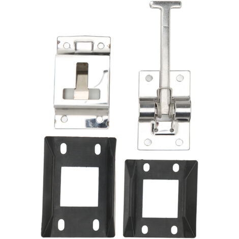 Soporte para puerta de remolque con pestillo en T de acero inoxidable 316, resistente, universal para remolques de viaje RV