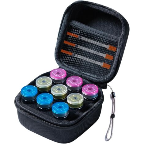 Soporte para refrigerador de insulina - Estuche para viales de insulina - Para viales estándar U-100 de 10 ml, 9 ranuras, negro (9 ranuras)