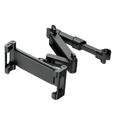 Soporte para reposacabezas de coche giratorio de 360° KZQ, soporte ajustable para asiento trasero, compatible con tabletas y teléfonos móviles de 14 a 26 cm.
