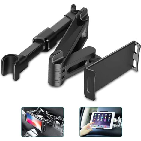 Soporte para reposacabezas de coche, soporte universal expandible para teléfono y tableta de 4 a 10,6 pulgadas