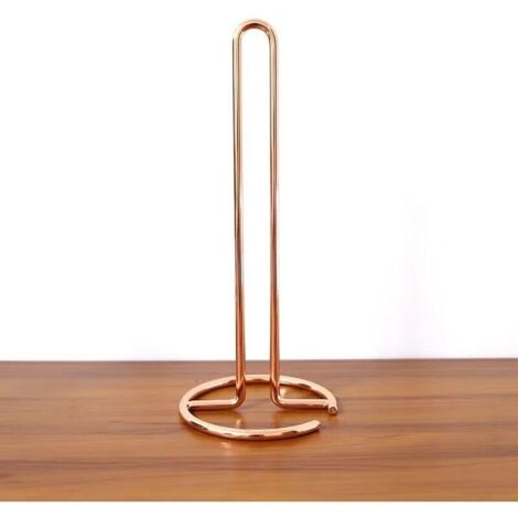 Soporte para rollo de papel higiénico color oro rosa, soporte portátil de acero inoxidable para rollo de papel de cocina, soporte vertical de acero para rollo de papel higiénico, dispensador de papel