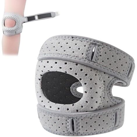 Soporte para rótula, estabilizador ajustable del tendón rotuliano, rodillera para la osteoartritis de rodilla, soporte para rótula, apto para uso deportivo (S/M)