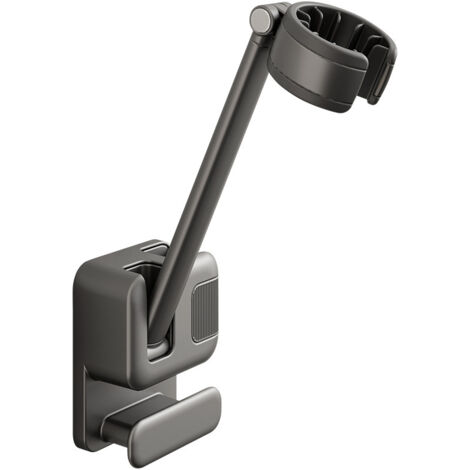 Soporte para secador de pelo manos libres, diseño ajustable, gran capacidad de carga, fácil de instalar, soporte gris para secador de pelo para baño.