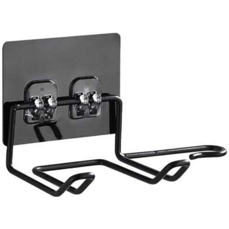 Soporte para secador de pelo sin necesidad de taladrar, colgador para secador de pelo, acero inoxidable, soporte autoadhesivo para planchas de pelo.