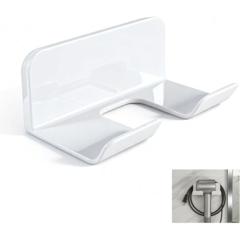 Soporte para secador de pelo sin taladrar, soporte para secador de pelo de aluminio de grado aeronáutico, práctico soporte para secador de pelo de pared, soporte para secador de pelo de baño, soporte 