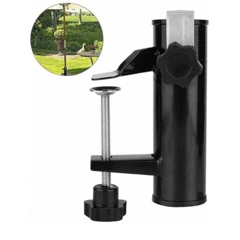 Soporte para sombrilla de balcón, soporte de abrazadera, accesorios para sombrilla de mesa, fijación de sombrilla de balcón, terraza o mesa - sombrilla de balcón con mástil de hasta Ø 16-38 mm