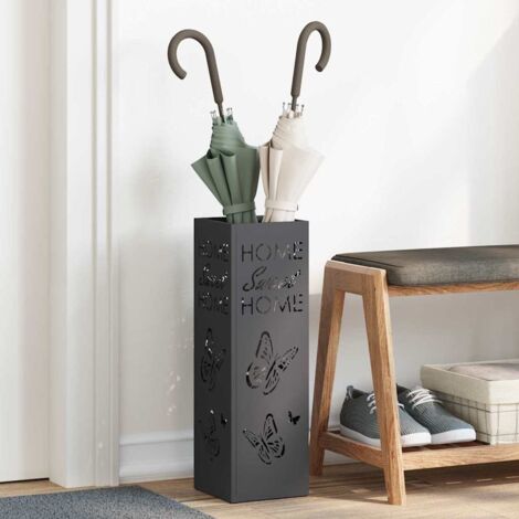 Soporte para sombrilla Negro 15.5 x 15.5 x 49 cm Metal vidaXL