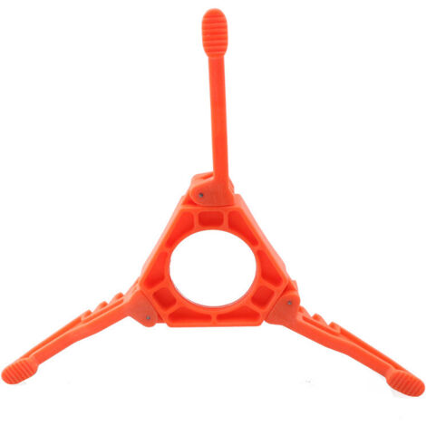 Soporte para tanque de gas ABS antideslizante para estufa de gas, plegable, trípode multiusos, portátil, para camping, senderismo, picnic, color naranja