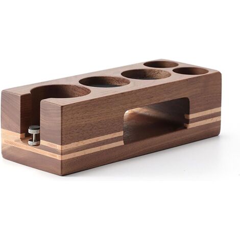 Soporte para tazas de café, estación de apisonamiento de 51/54 mm, altura ajustable, estación de apisonamiento de madera