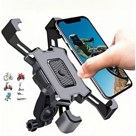 Soporte para teléfono de bicicleta Soporte para teléfono móvil de motocicleta Soporte para teléfono móvil Bici Moto Soporte universal para manillar Smartphone Bicicleta de carretera Scooter Giratorio 