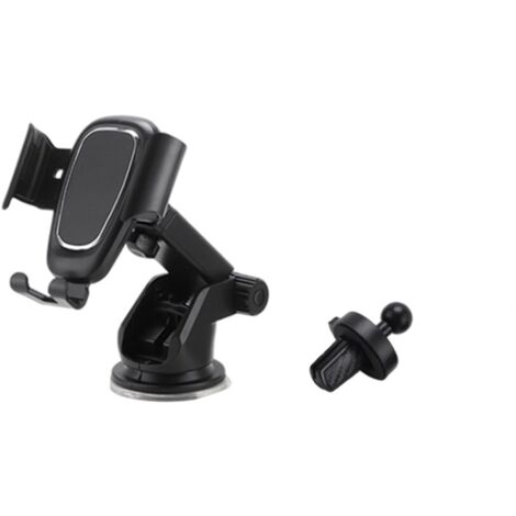 Soporte para teléfono de coche, 4-7,2 pulgadas, rotación de 360 ​​grados, silicona, universal, negro