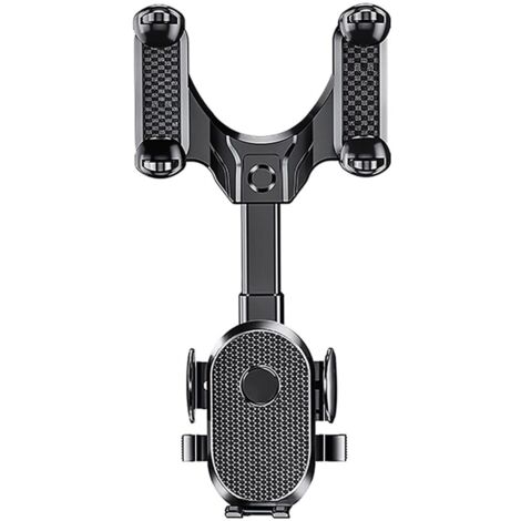Soporte para teléfono de coche, ajustable 360 grados, ABS/poliuretano, negro