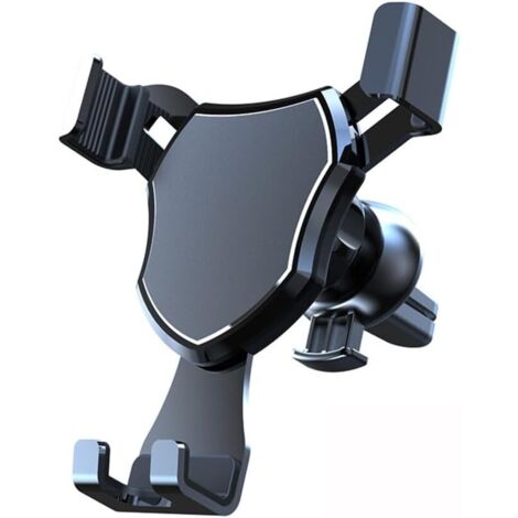 Soporte para teléfono de coche con salida de aire, soporte universal por gravedad, soporte para navegador de coche, color negro.