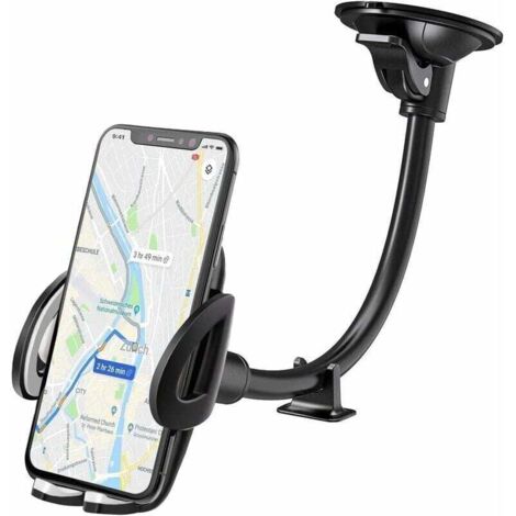 Soporte para teléfono de coche con ventosa, soporte portátil para parabrisas de coche con rotación de 360° para teléfonos inteligentes, dispositivos GPS
