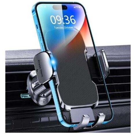 Soporte para teléfono de coche para ventilación de aire, giratorio 360°, con botón de liberación