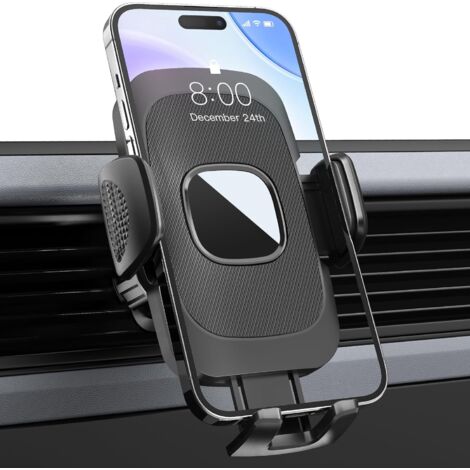 Soporte para teléfono de coche, soporte para ventilación de aire, rotación de 360°, agarre ultraestable, compatible con teléfonos de 4 a 7 pulgadas y smartphones.