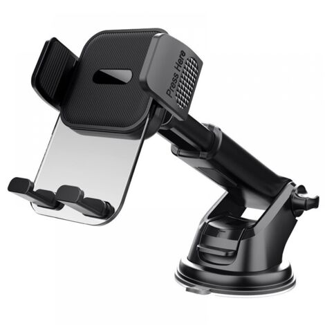 Soporte para teléfono de coche [Ventosa superfuerte] Soporte para salpicadero, rotación de 360° y manejo con una sola mano, soporte para parabrisas