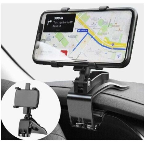 Soporte para teléfono de coche ZVD con rotación de 360 grados, compatible con GPS y smartphones de 4 a 7 pulgadas.