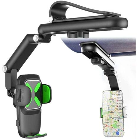 Soporte para teléfono de escritorio - Soporte multiusos ajustable de 360 grados para coche - Soporte antivibración para oficina y hogar - Selfie