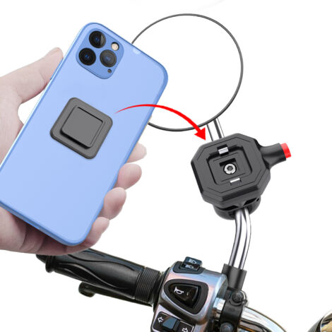 Soporte para teléfono de motocicleta con adaptador universal, soporte para manillar de bicicleta todoterreno para bicicletas de montaña, scooters y scooters eléctricos.