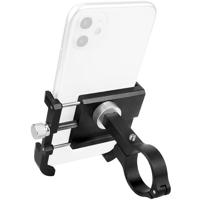 

Soporte para telefono movil para bicicleta de aleacion de aluminio, soporte ajustable para telefono de motocicleta con rotacion de 360 ​​° para