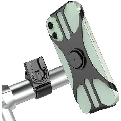 Soporte para teléfono móvil para bicicleta, soporte para teléfono móvil para motocicleta desmontable 360 ° ajustable antivibración soporte universal para teléfono móvil para bicicleta compatible con t