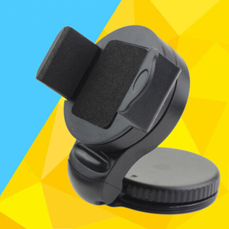 Soporte para teléfono móvil para coche con ventosa giratoria de 360°