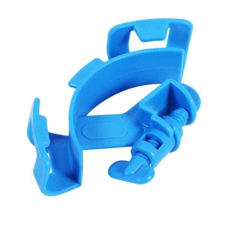Soporte para tubo de montaje azul de manguera de filtración de agua para acuario.