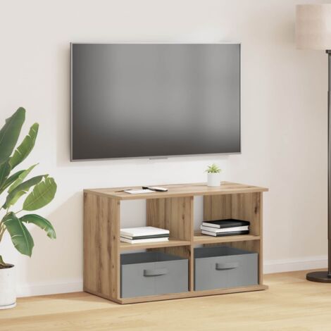 Soporte para TV con cajón Roble artesanal 79 x 40 x 48 cm