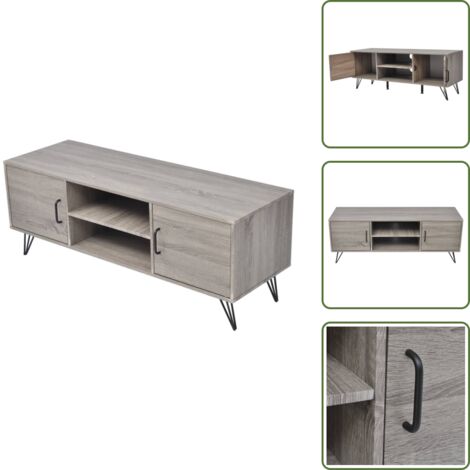 Soporte para TV - vidaXL Mueble para TV gris 120x40x45 cm - Mueble gris