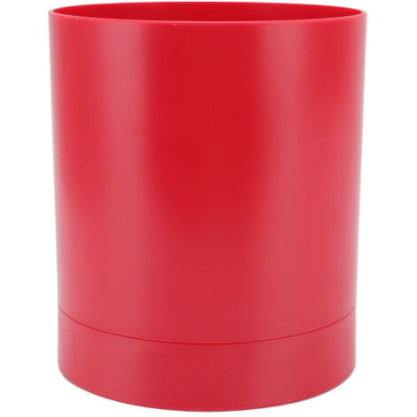 Soporte para utensilios giratorio de 360 grados, cesta para palillos, contenedor de almacenamiento de vajilla para el hogar y la cocina, color rojo.
