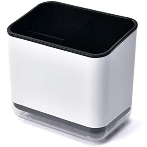 Soporte para utensilios (negro), escurridor de cubiertos, organizador de cubiertos multifuncional de 3 compartimentos para escurrir cubiertos, 1 ud.